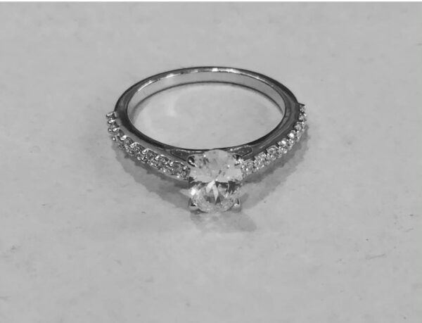 Silver CZ Diamond Ring - Image 2