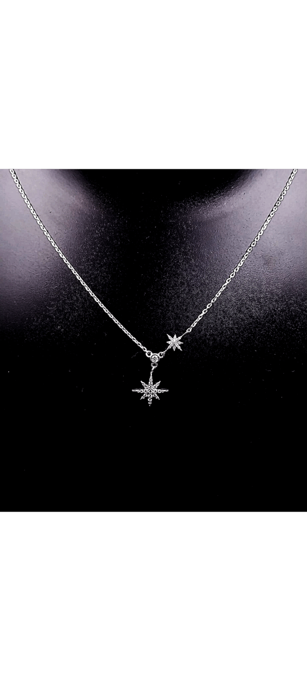 Silver And CZ Diamond Necklace - Image 2