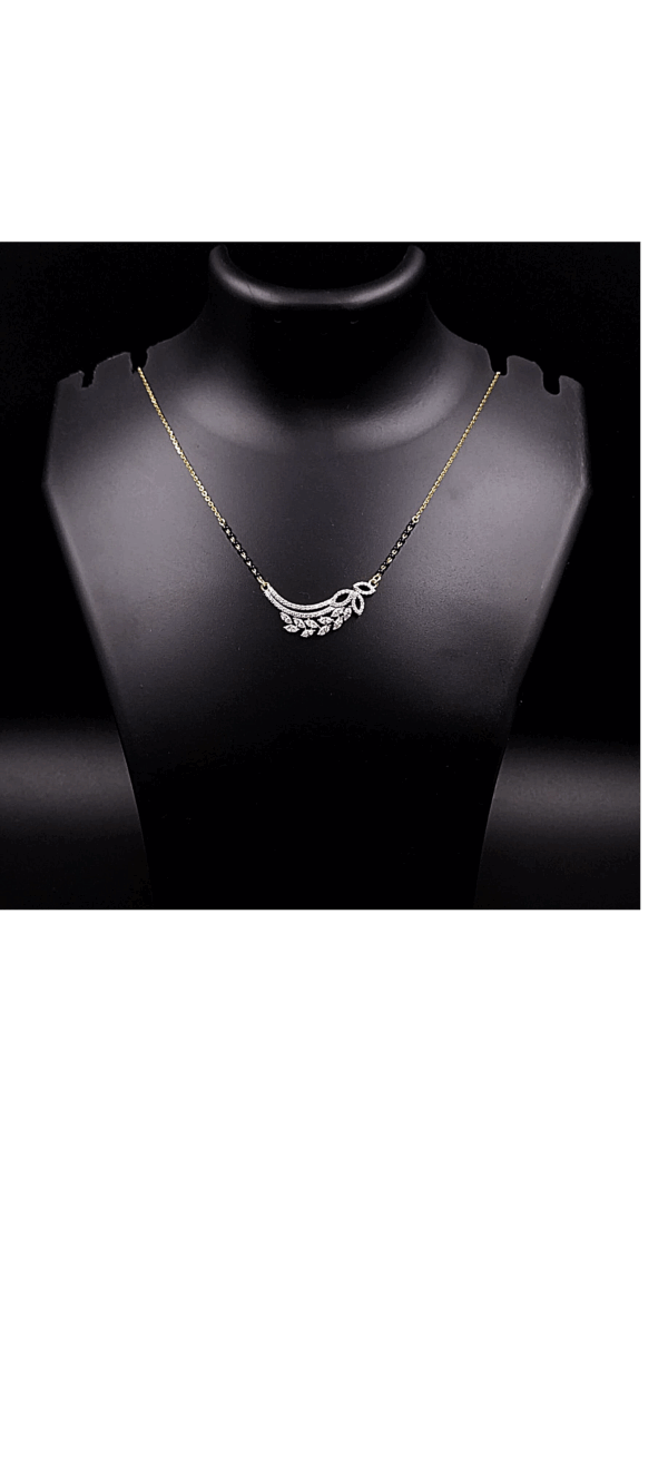 Beautiful Womens Silver and CZ Diamond Mangalsutra - Image 3